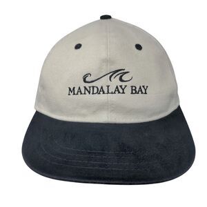 Mandalay Bay Las Vegas Slideback Hat Tan OSFA Adjustable Embroidered 6 Panel